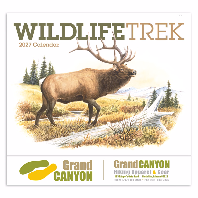 Good Value™ Wildlife Trek - Stapled Calendar