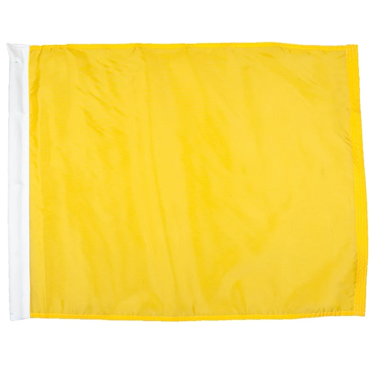 Caution Individual Polyester Auto Racing Flags W/ Pole Sleeve 1