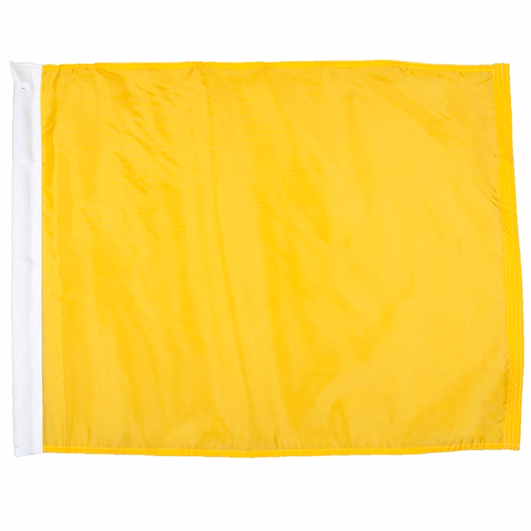 Caution Individual Polyester Auto Racing Flags W/ Pole Sleeve