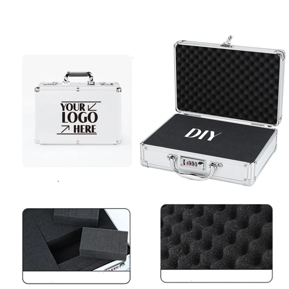 Small Silver White Aluminum Alloy Frame Combination Toolbox 1