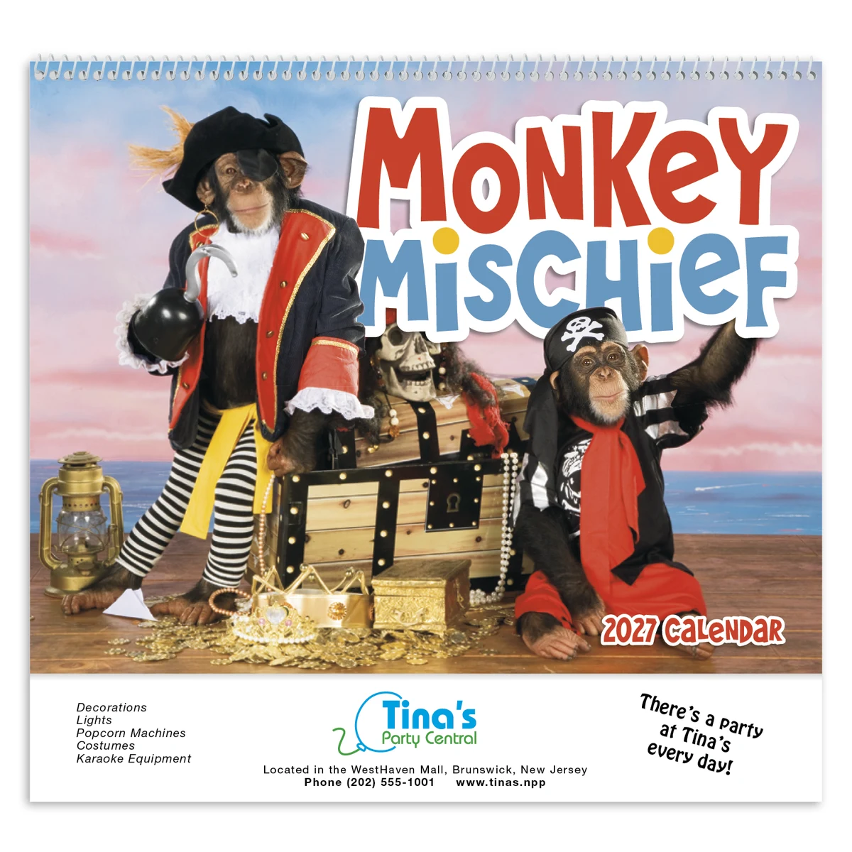 Good Value™ Monkey Mischief - Spiral Calendar 1