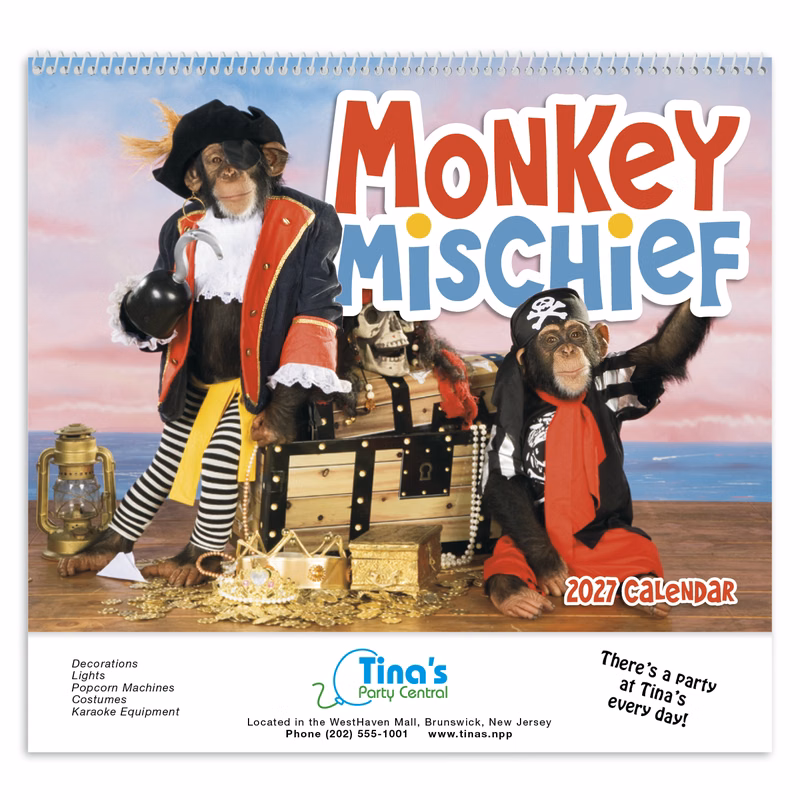 Good Value™ Monkey Mischief - Spiral Calendar