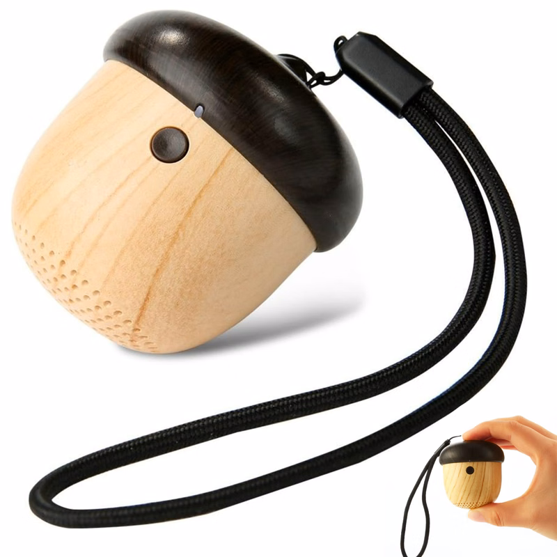 Acorn Shape Portable Bluetooth Mini Speaker with Mic