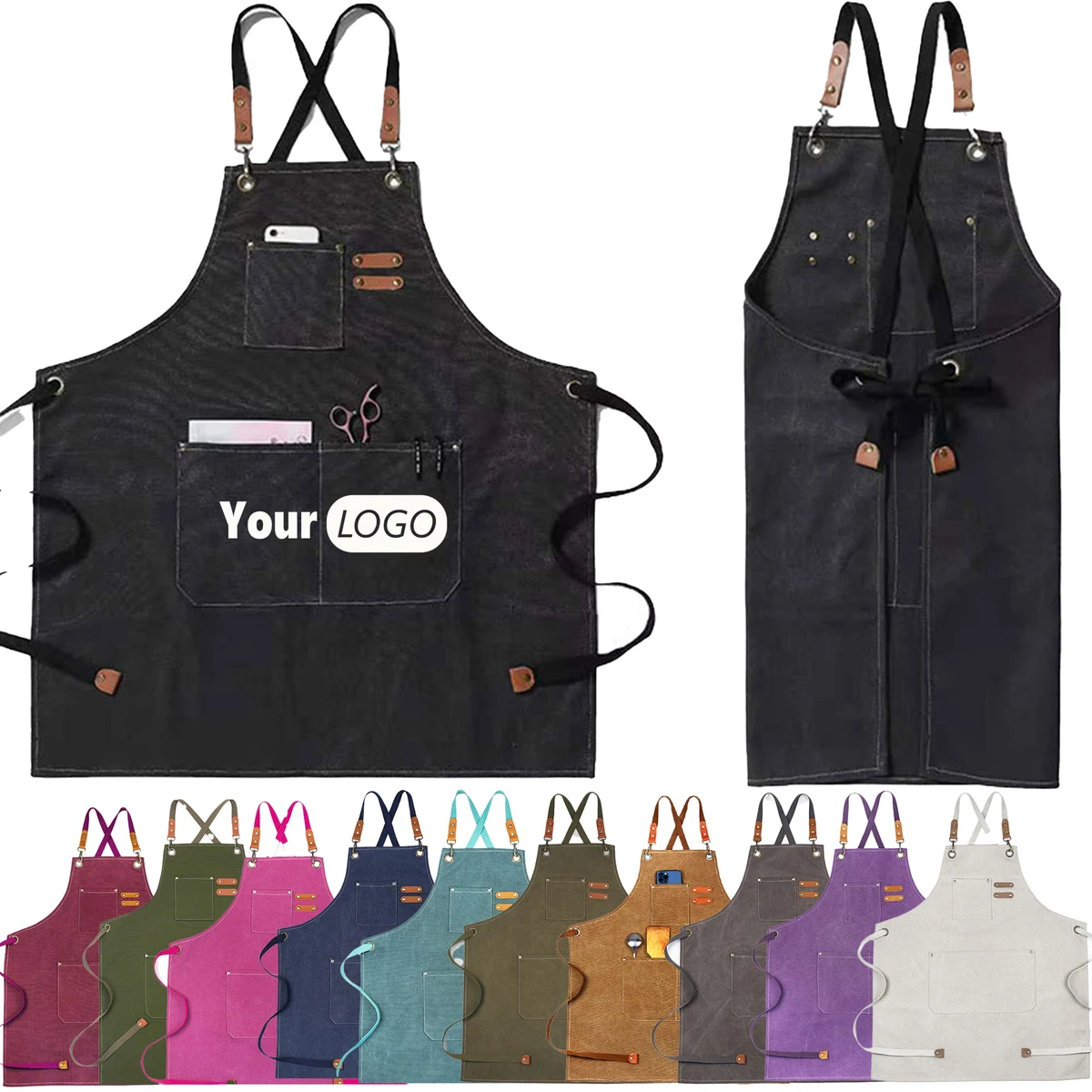 Canvas Cotton Cooking Aprons 1