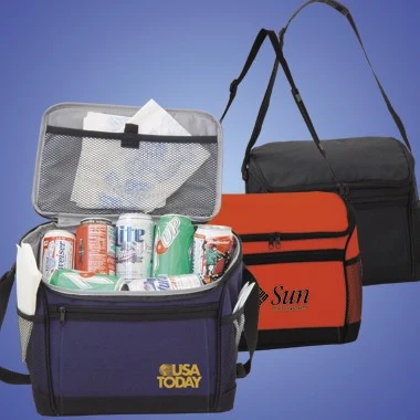 600D POLYESTER W/PVC BACKING + FOAM 12 PACK COOLER 1