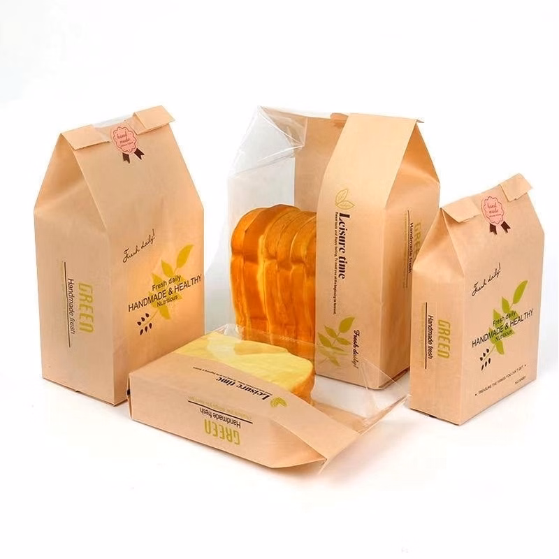 Customized Kraft Paper Bread Cookie Bag