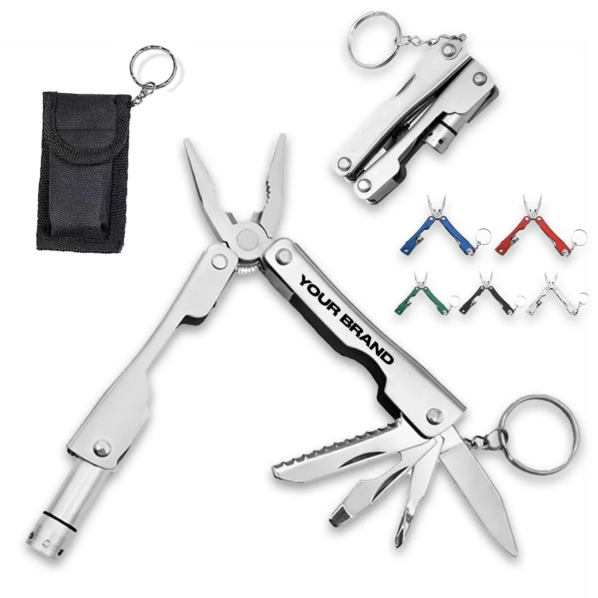 Folding Pliers Functional Pocket Multitool With Flashlight 1
