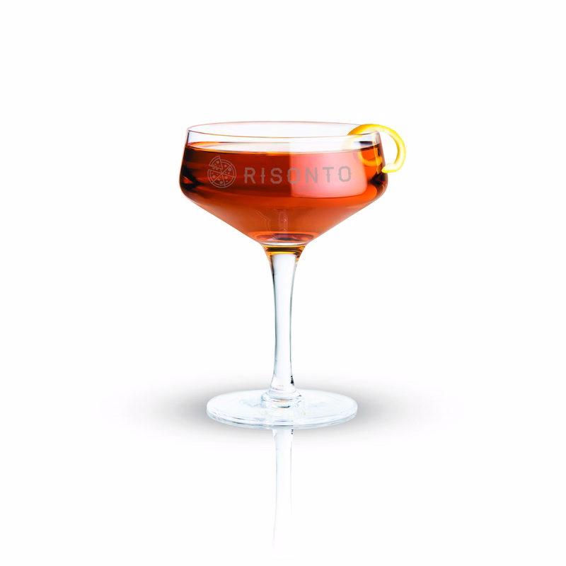 Viski® Raye Angled Crystal Coupe Glass, set of 2