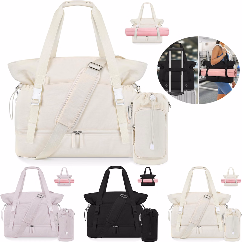 Yoga Mat Bag with Water Bottle Bag