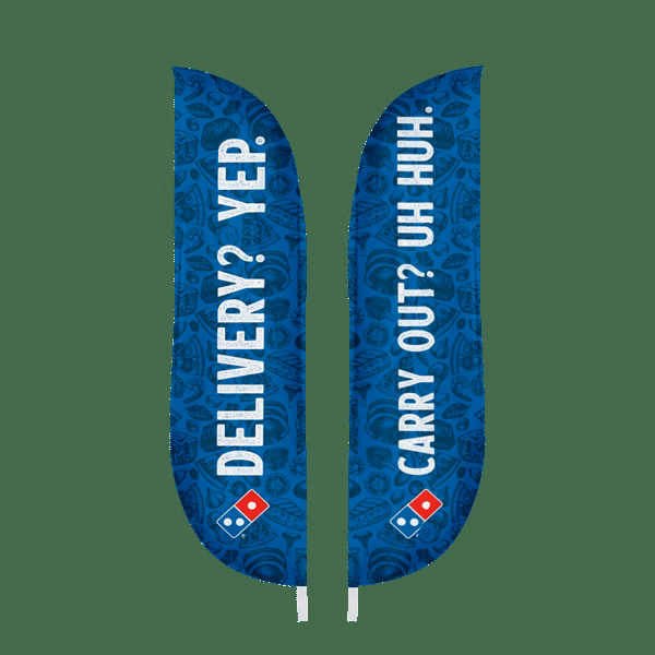 IMPORT 12' Double-Sided Blade Flag with Ground Spike
