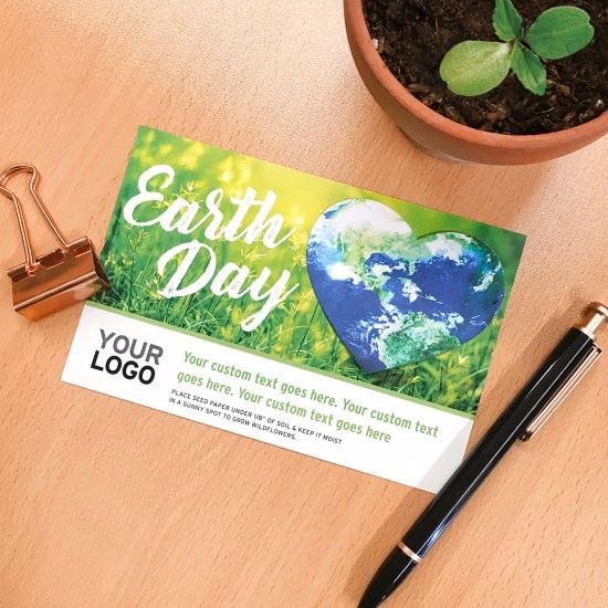 Plantable Heart Globe Medium Eco Panel Cards