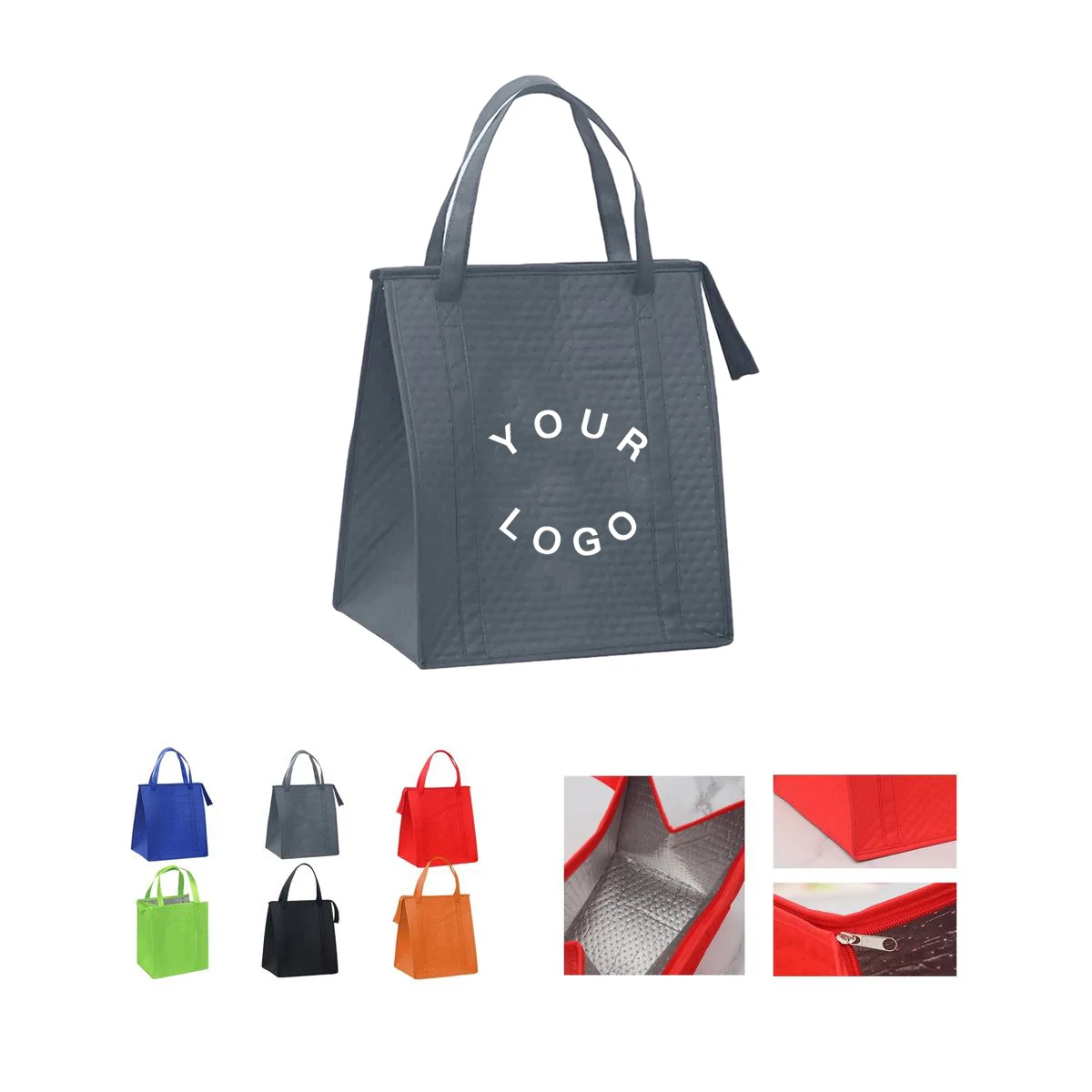 Polypropylene Grocery Tote with Insulated Lining and Zipper 1