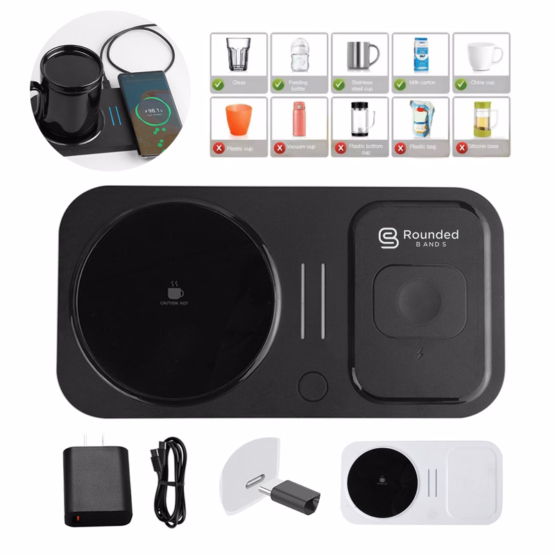 4" 1 Coffee Mug Warmer with Wireless Charger