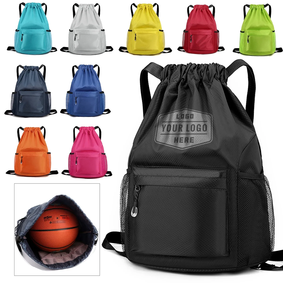 Wet Dry Seperate Drawstring Bag Backpack 1