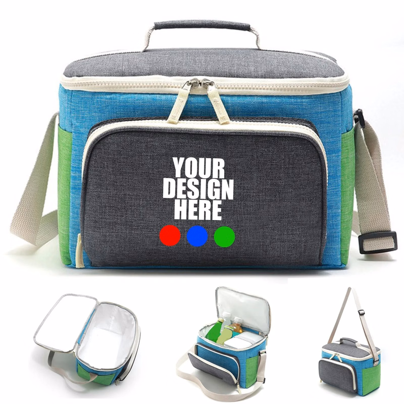 PEVA Insulated Cooler Lunch Bag w/ Strap
