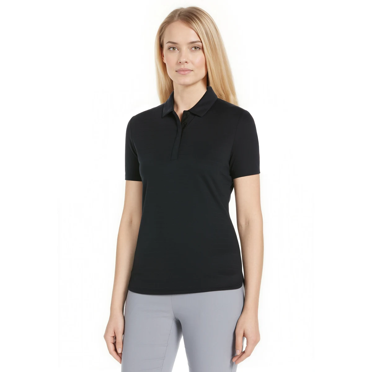 Women's Eco Horizontal Textured Polo 1