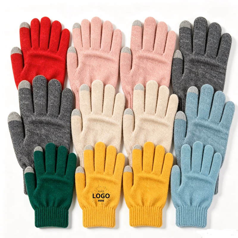 Multi?Color Warm Touch Screen Knit Gloves