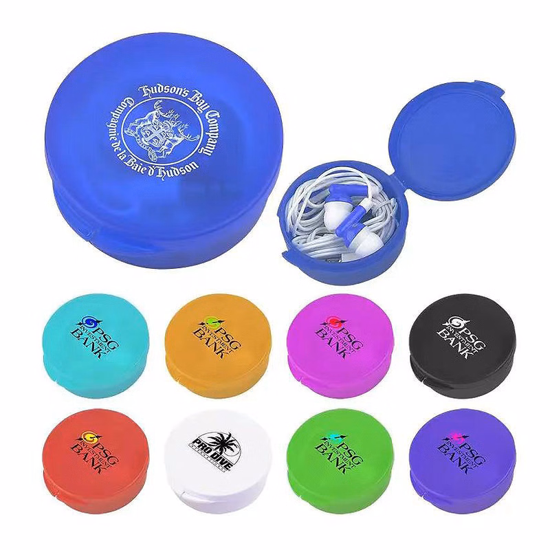 Earbuds with palstic box