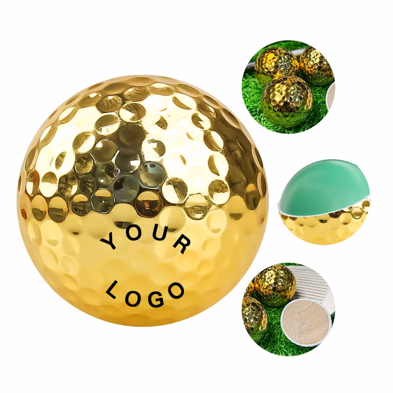 Gilded Golf Ball with Custom Print Area