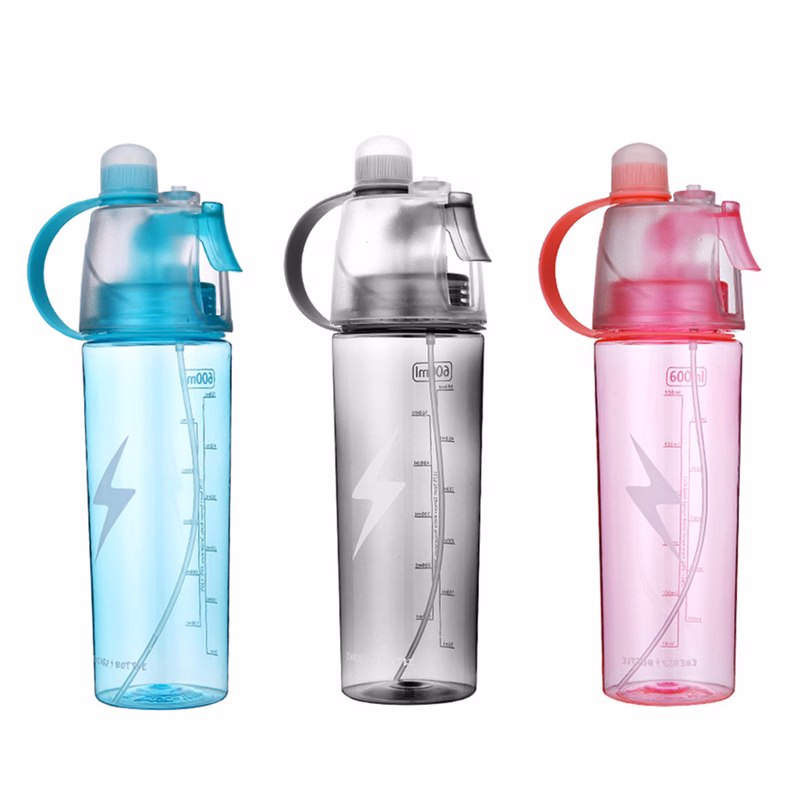 Portable Clear Spray Water Bottle 20Oz