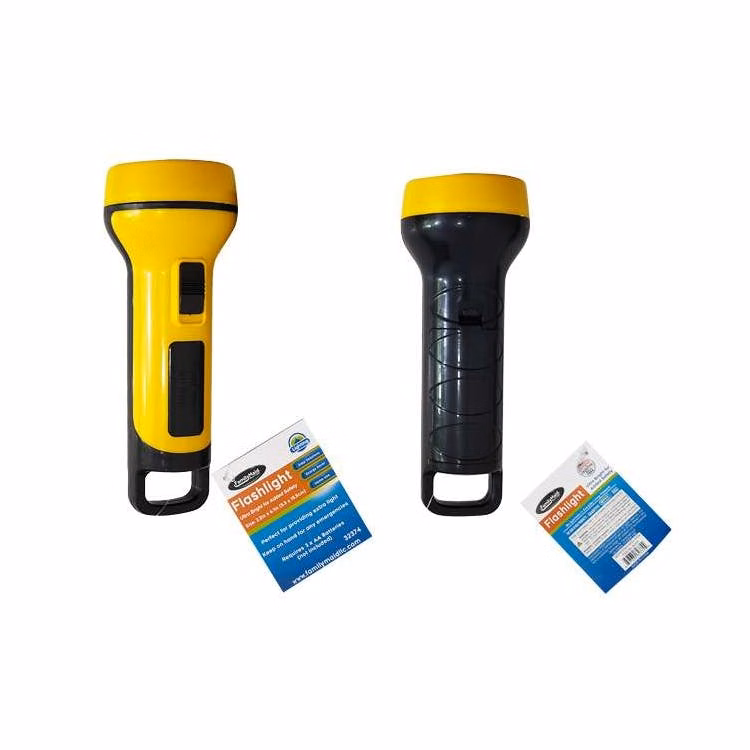 Yellow and Black Flashlight - 6"