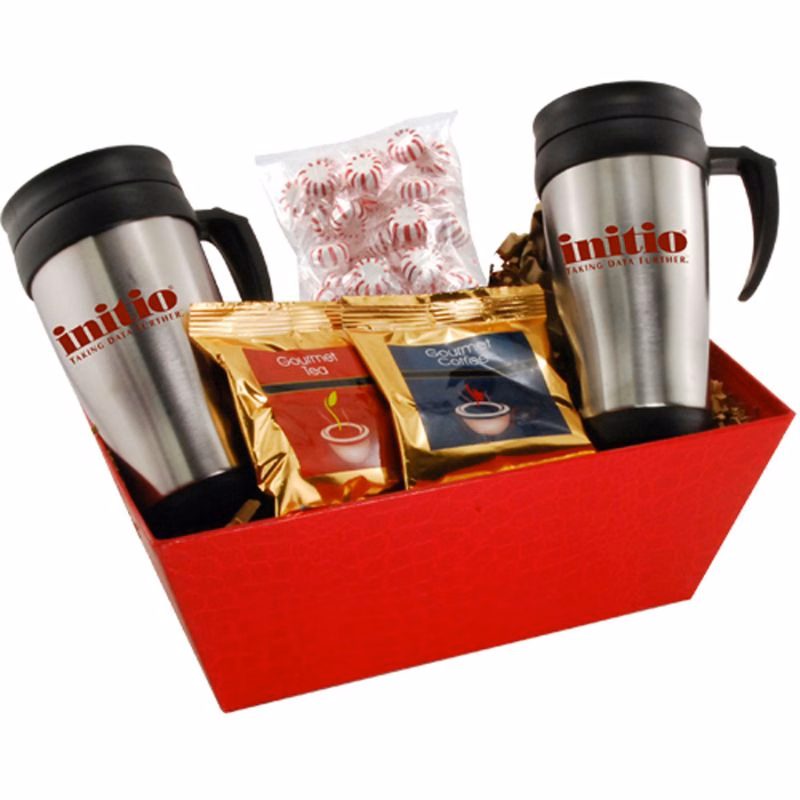 Tray w/ Mugs and Tootsie Rolls