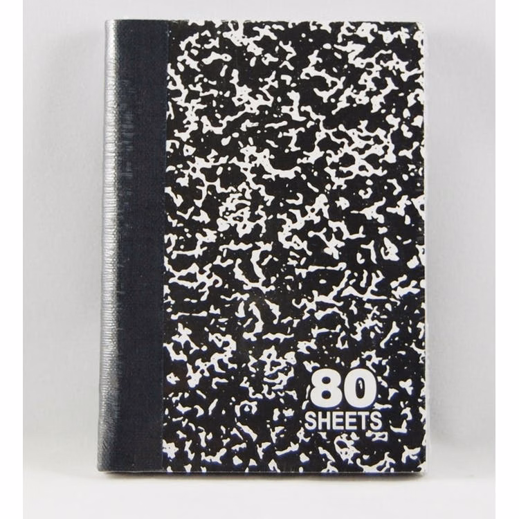 Mini Marbled Composition Books - 2 Pack 80 Sheets Wide Ruled