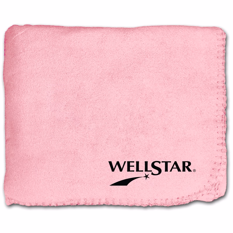 50" x 60" Fleece Whipstitch Blanket - Pink