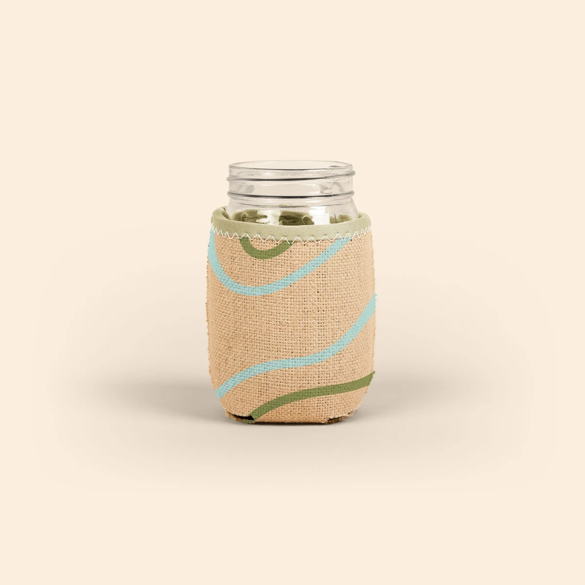 JAR KADDY - BURLAP WITH BIAS TRIM 1
