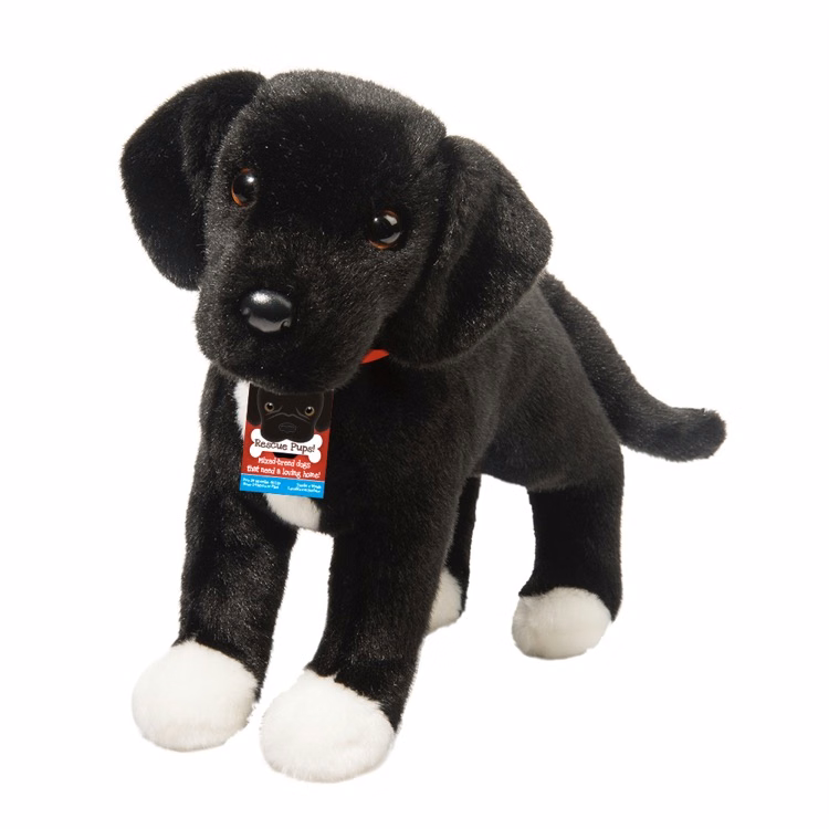 Twister Black Lab/Pit Mix Stuffed Animal