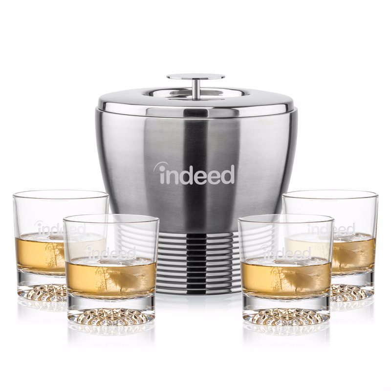 Genoa Ice Bucket & Buxton On-the-Rocks Set