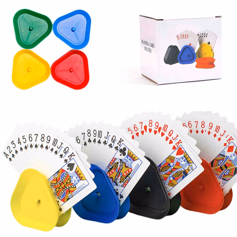 Triangle Shaped Hands Free Poker Holder Tray