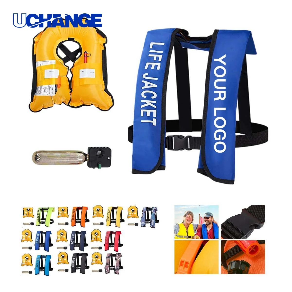 Reusable Inflatable Life Jacket for Water Protection 1