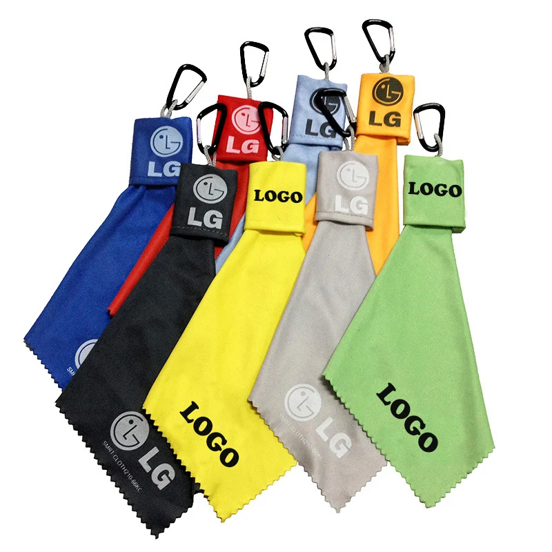 Microfiber Screen Lens Cleaning Cloth w/Carabinar 1