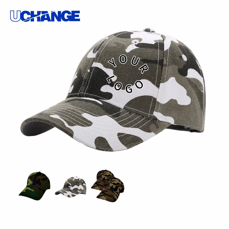 Camouflage Cotton Baseball Hat Headwear with Custom Logo