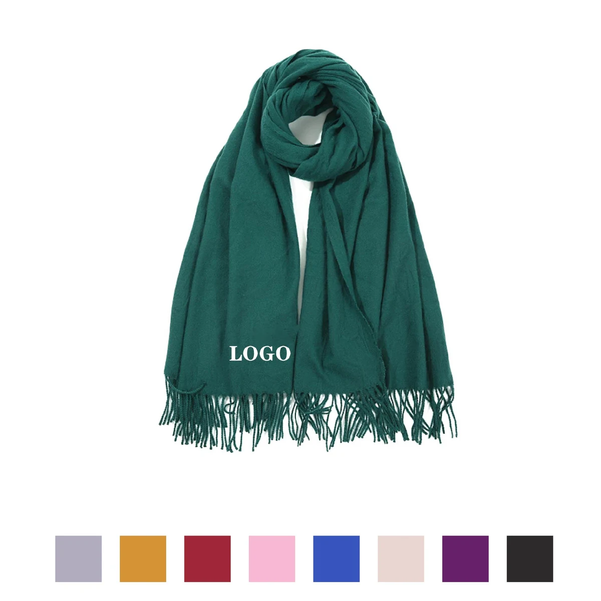 MOQ 5 pcs Solid Color Winter Scarf 1