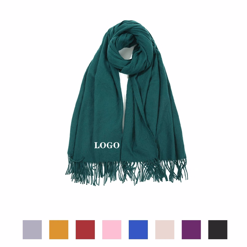 MOQ 5 pcs Solid Color Winter Scarf