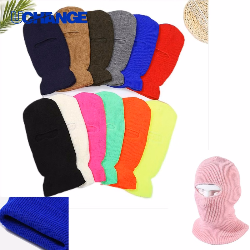 Knitted Beanie with Face Opening