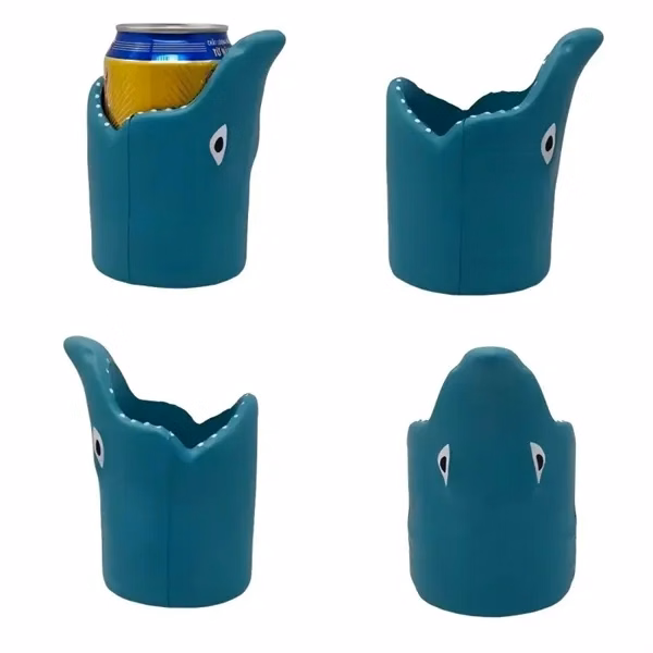 Custom Shark Shaped Silicone Cup Sleeve — Fashion Forward Heat Resistant Promo