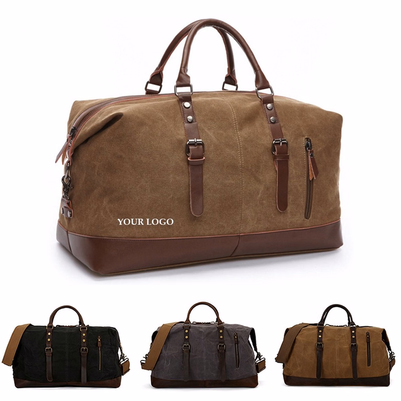 Pu Leather Travel Tote Duffel Bag Carry On