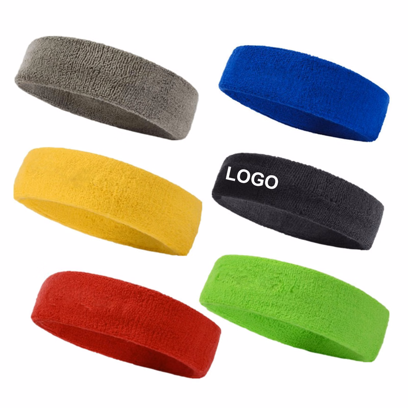 Embroidered Terry Sweat Sport Headband