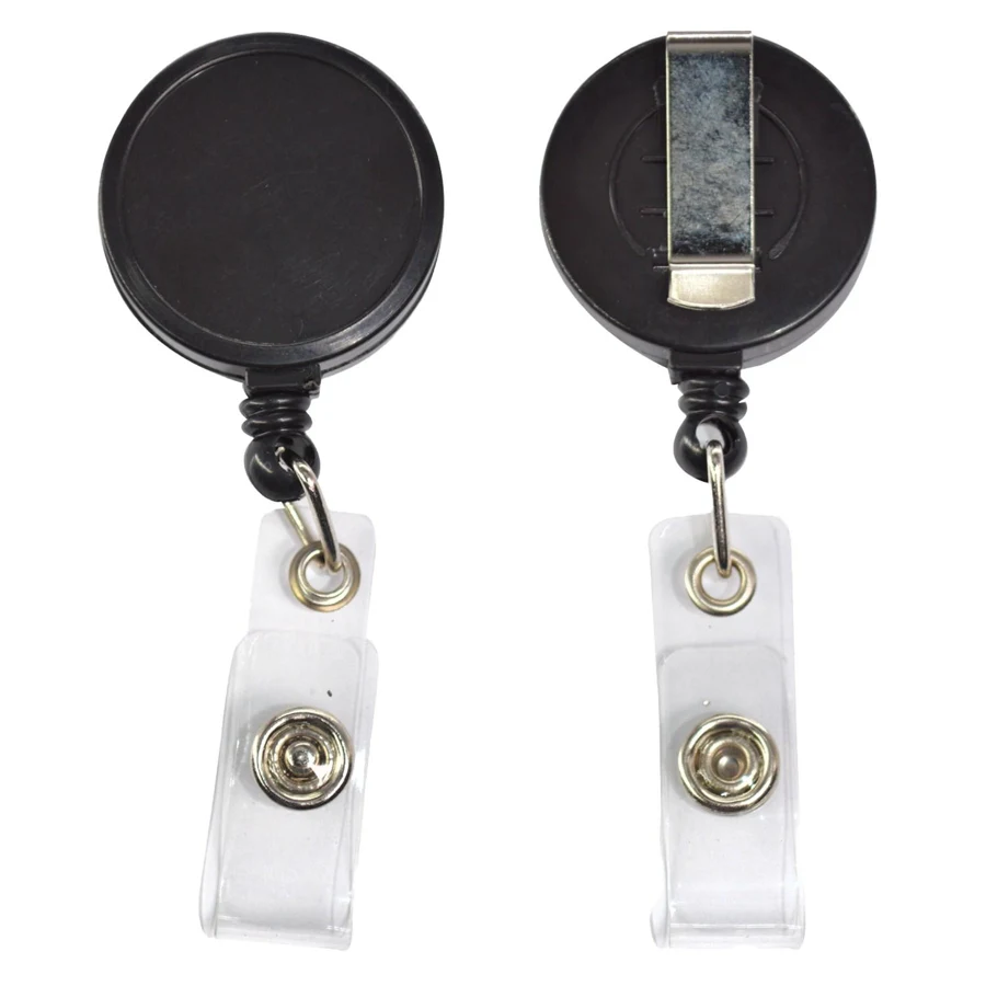 Large Circular Badge Reel w/ Belt Clip 1