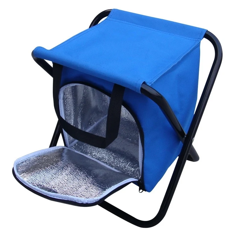 Outdoor Portable Stool with Insulated Cooler Bag 1