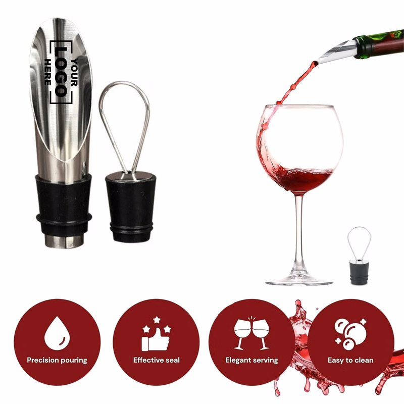 Stainless Steel Red Wine Preservation Wine-Stopper Pourer