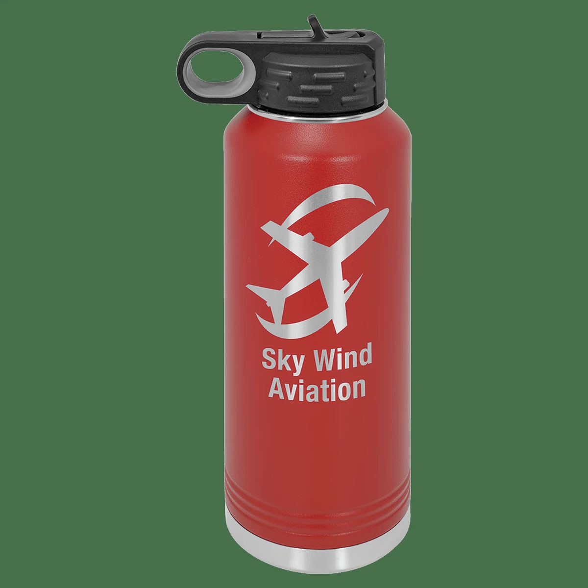 40 oz. Red Powder Coated Laser Engraved Polar Camel Water Bottles, custom water bottle with logo imprint 1