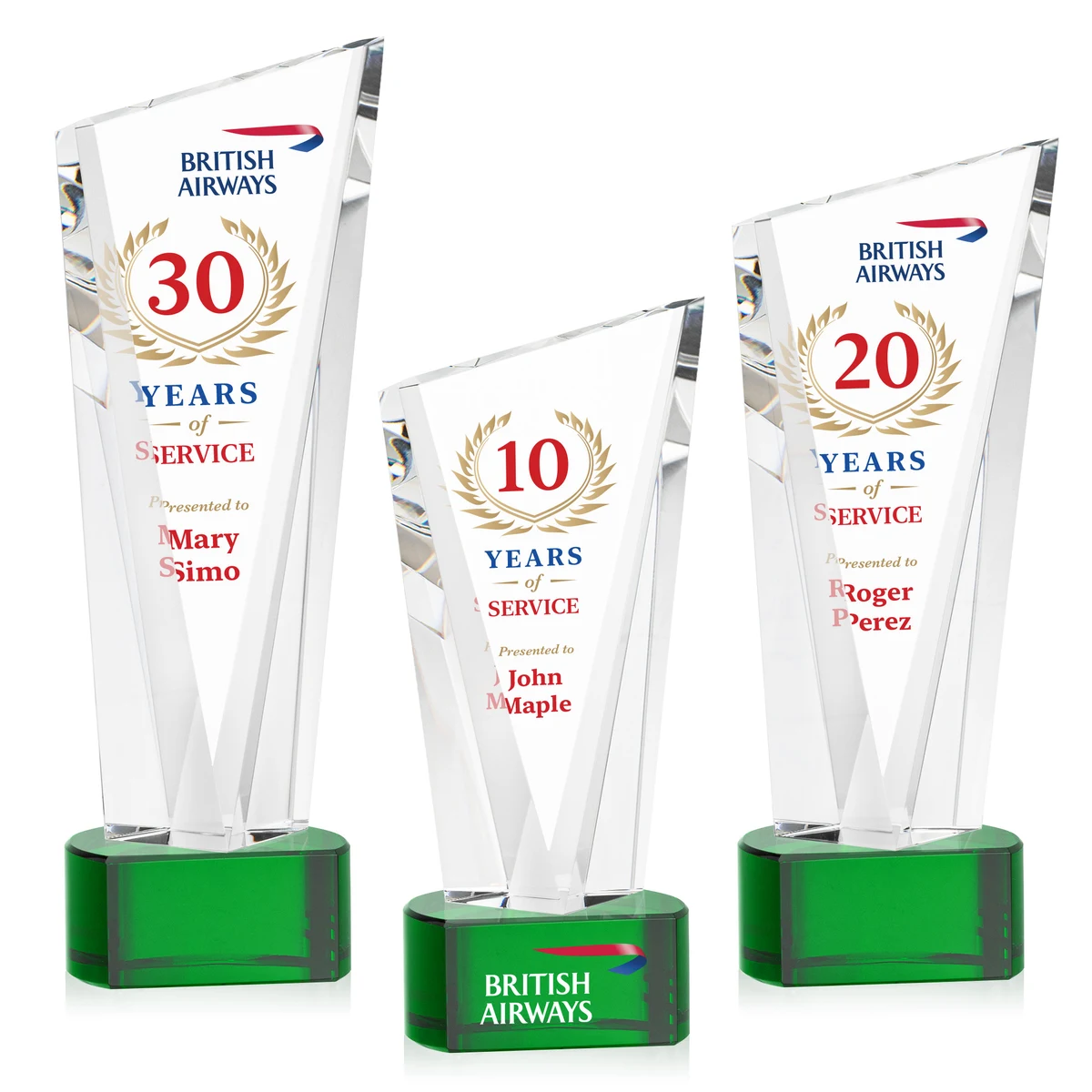 Plymouth VividPrint™ Award on Paragon Base - Green 1