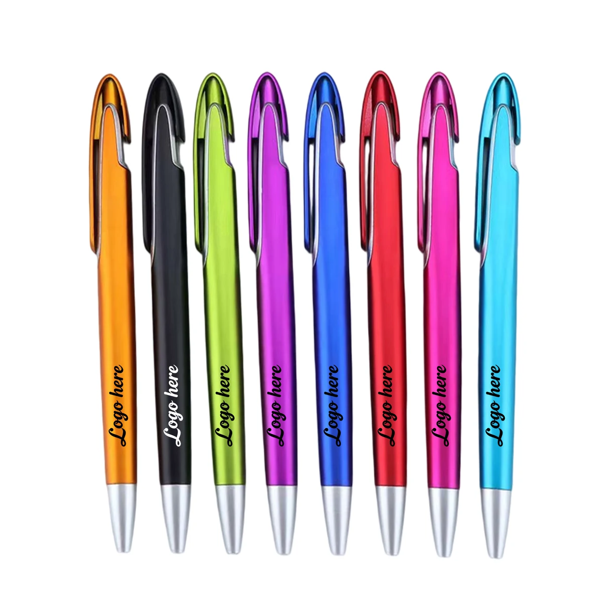 Ballpoint Writing Pen with a Wide-Band Clip, custom pen with logo imprint 1