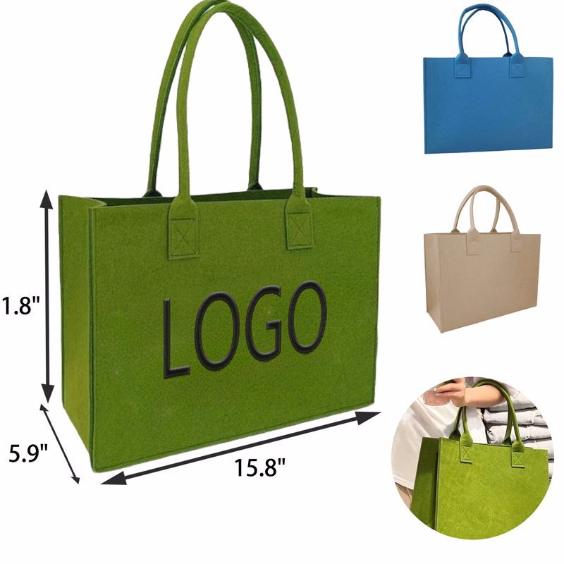 MOQ 50 PCS Portable Felt Tote Bag