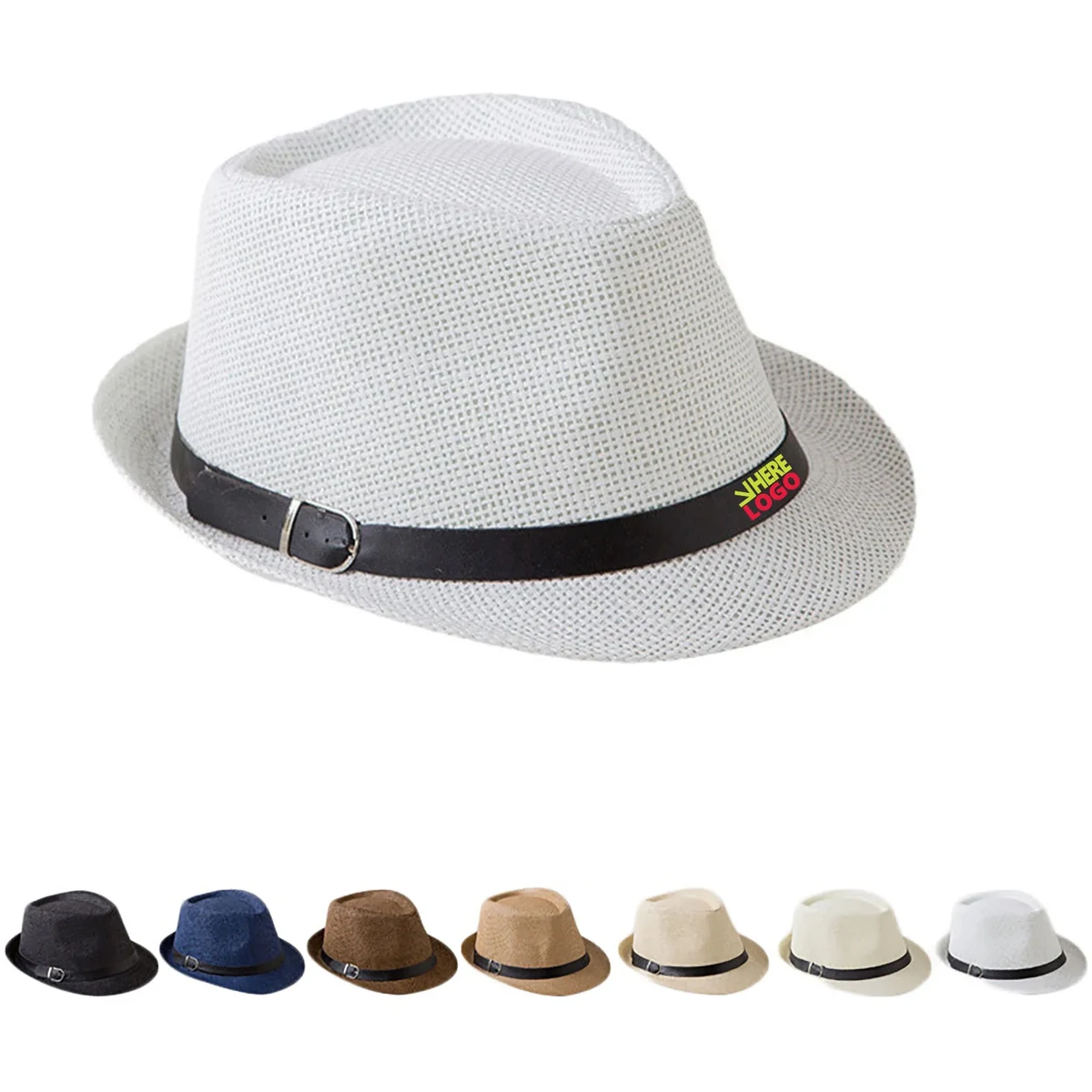 Summer Panama Straw Fedora Hat 1