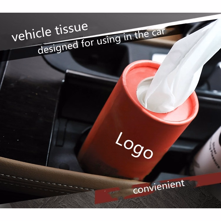 Advertising Full Color Round Tissue Box Container